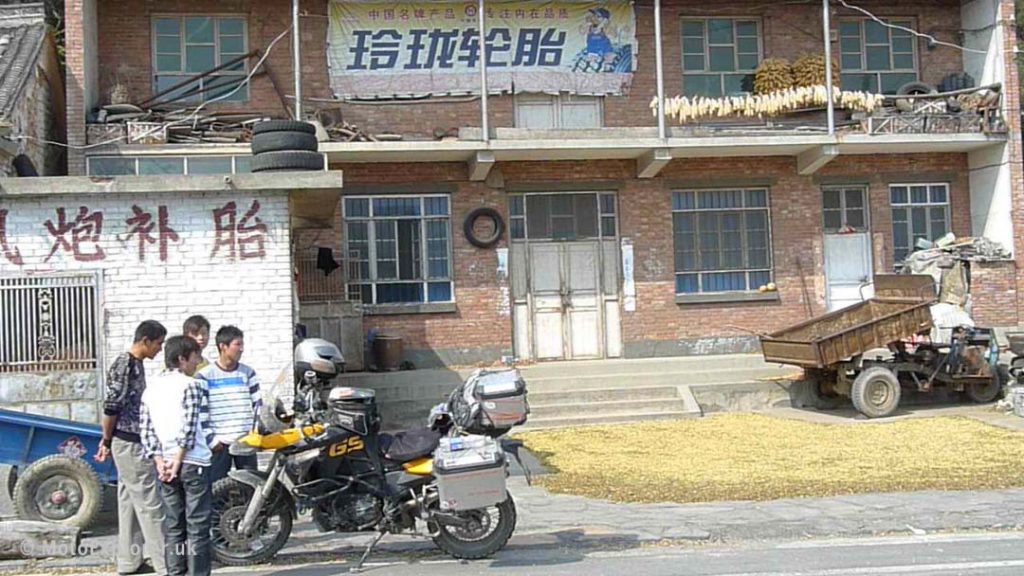 BMW GS Adventure motorcycle on silk road china