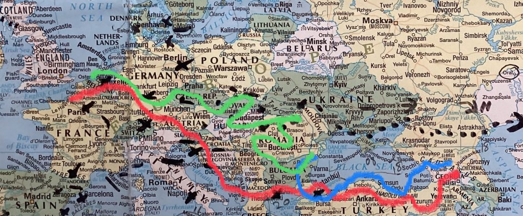 eastern europe balkans road map turkey routes