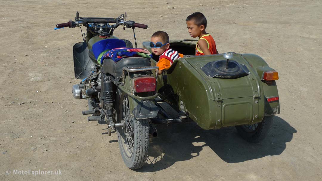 Kazak rally motorbike and sidecar