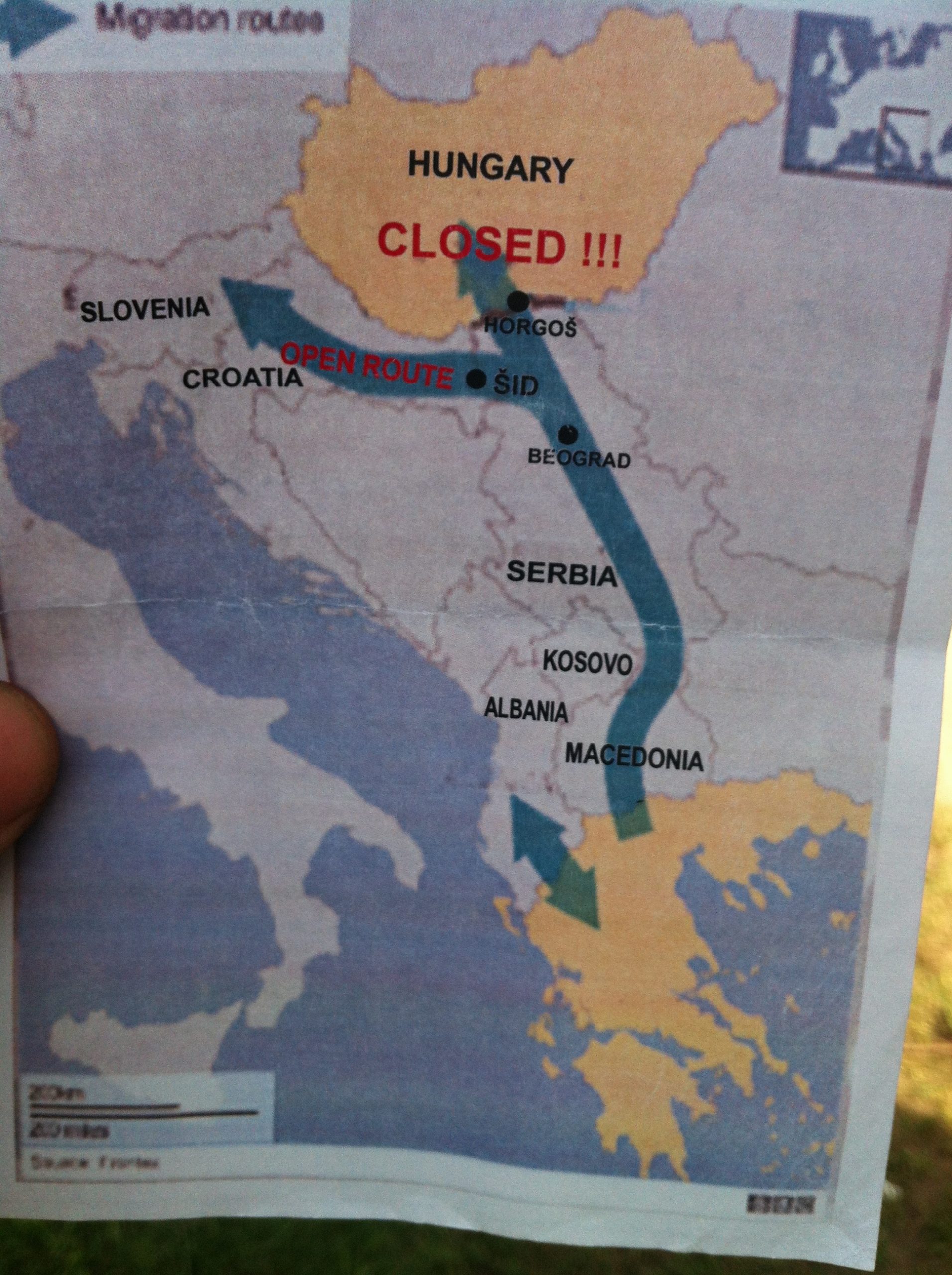 balkans map refugees route